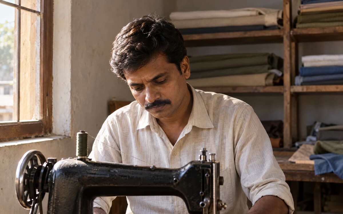 Small business owner at work