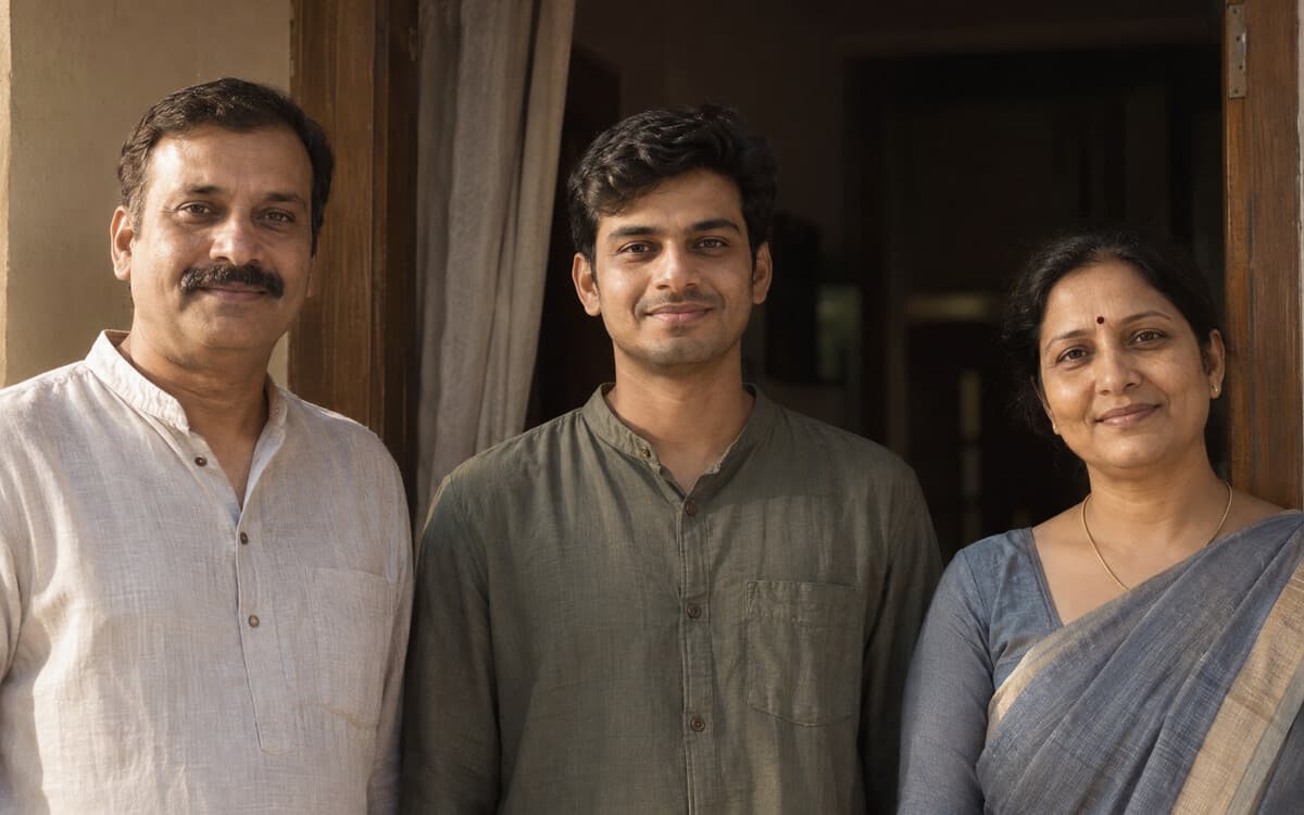 Salaried family at home